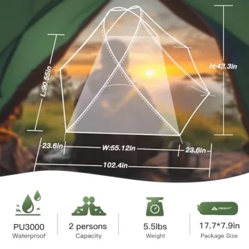 Forceatt Ultralight 2-Person Camping Tent for Outdoor Use
