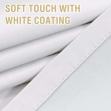 H.VERSAILTEX 100% Blackout Curtains 84 Inches Long Full Light Blocking Curtain Draperies with Soft White Coating for Bedroom Living Room Thermal Insulated Window Treatment Set of 2 Panels, White