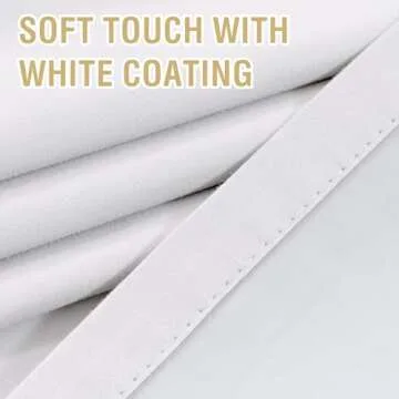 H.VERSAILTEX 100% Blackout Curtains 84 Inches Long Full Light Blocking Curtain Draperies with Soft White Coating for Bedroom Living Room Thermal Insulated Window Treatment Set of 2 Panels, White