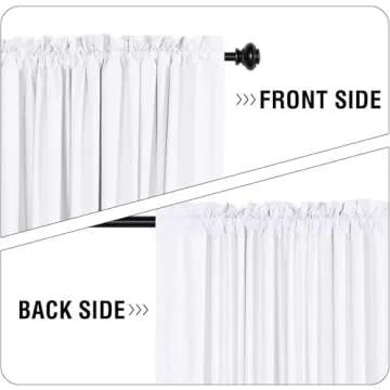 H.VERSAILTEX 100% Blackout Curtains 84 Inches Long Full Light Blocking Curtain Draperies with Soft White Coating for Bedroom Living Room Thermal Insulated Window Treatment Set of 2 Panels, White