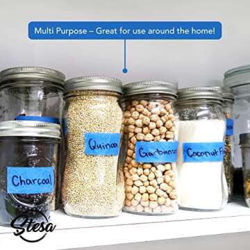 Stesa Blue Painters Tape 1 Inch - 6 Pack, No Residue, Easy 14 Day Removal, Multi-Purpose Masking Tape (0.94 Inches x 60 Yards Per Roll)