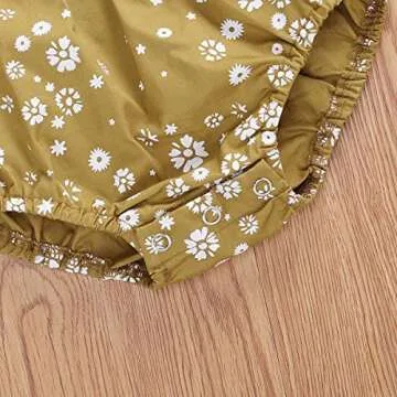 Infant Baby Girls Long Sleeve Romper Cotton Linen Bodysuit Ruffled Jumpsuit Newborn Autumn Outfit Clothes