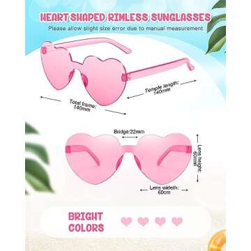 Chicpop Heart Shaped Sunglasses for Parties