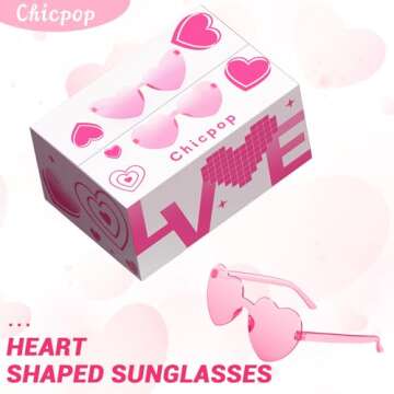 Chicpop Heart Shaped Sunglasses for Parties