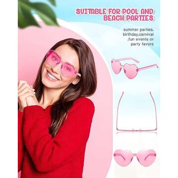 Chicpop Heart Shaped Sunglasses for Parties
