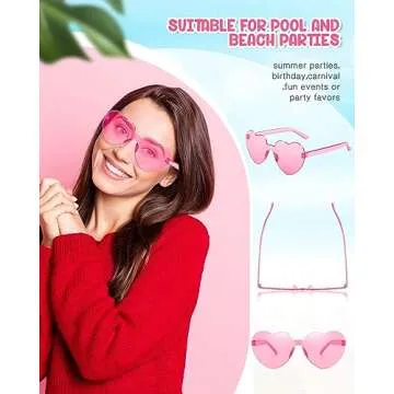 Chicpop Heart Shaped Sunglasses for Parties