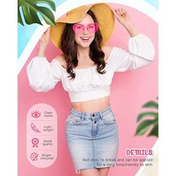 Chicpop Heart Shaped Sunglasses for Parties