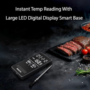 BBQOVN WiFi Wireless Meat Thermometer for Precision Cooking