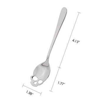 Stainless Steel Skull Spoon Set of 6 for Coffee Lovers