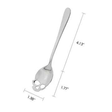 Stainless Steel Skull Spoon Set of 6 for Coffee Lovers