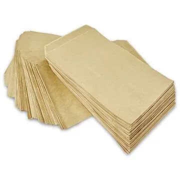 5"x7.5" - 200 Count - Flat Brown Kraft Paper Bags by Flexicore Packaging®, Shopping, Mechandise, Party, Gift Bags
