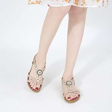HARENCE Summer Flat Sandals for Style and Comfort