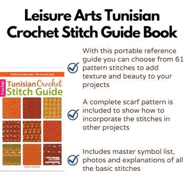 Tunisian Crochet Stitch Guide - 61 Unique Patterns with Tutorials for Creative Projects