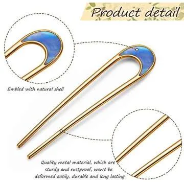 Stylish WILLBOND 8 Piece Metal Hair Pin Set for Women
