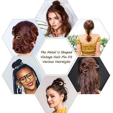 Stylish WILLBOND 8 Piece Metal Hair Pin Set for Women