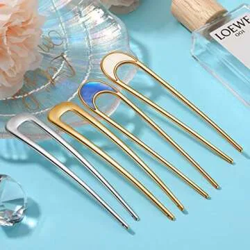 Stylish WILLBOND 8 Piece Metal Hair Pin Set for Women