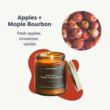 Calyan Wax Soy Wax Candle, Apples & Maple Bourbon Scented Candle for The Home | Premium Candles with...