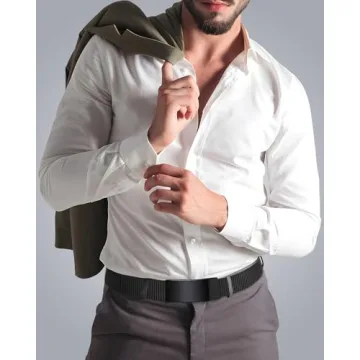 FAIRWIN Men's Ratchet Web Belt Automatic Adjustable Buckle