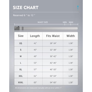 FAIRWIN Men's Ratchet Web Belt Automatic Adjustable Buckle