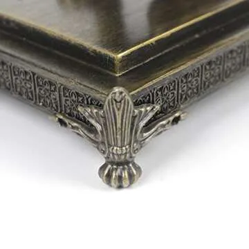 VinBee 20 PCS Antique Brass Wood Case Jewelry Chest Storage Box Feet Leg Corner Protector