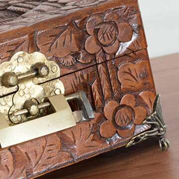 VinBee 20 PCS Antique Brass Wood Case Jewelry Chest Storage Box Feet Leg Corner Protector