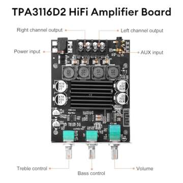 Daakro ZK-1002T Bluetooth Amplifier Board - 100W+100W 2.0 Channel with Treble & Bass Control