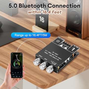 Daakro ZK-1002T Bluetooth Amplifier for DIY Speakers