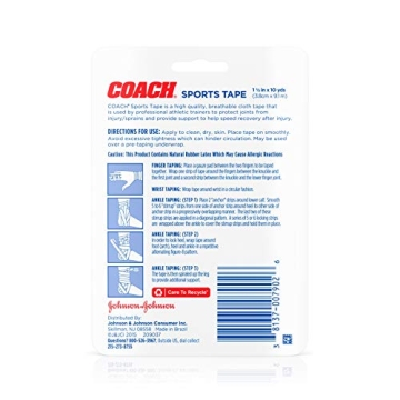 Johnson & Johnson Coach Sports Tape for Athletes and Active Lifestyles