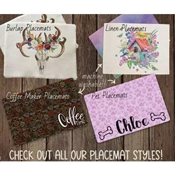 Coffee Maker Mat for your Coffee Machine, Burlap Coffee Bar Placemat, Coffee Station Accessories - Made in the USA (You Deserve a Cup)