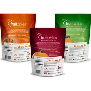 Fruitables Pumpkin Dog Treats, Variety Pack Of 5