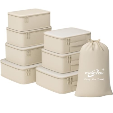 Fancyou Packing Cubes for Suitcases Extra Large 8 Set, Travel Cubes Packing Luggage Organizers Acces...