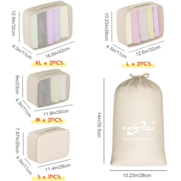 Fancyou Packing Cubes for Organizing Travel Essentials