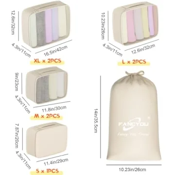 Fancyou Packing Cubes for Organizing Travel Essentials