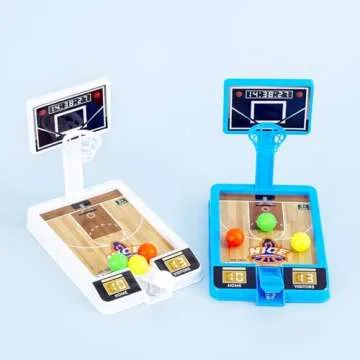 2 PACK Basketball Game Toys, Tabletop Basketball Shooting Game for Kids and Adults, Desk Games for Office for Adult to Reduce Stress, Basketball Party Favors Classroom Prizes for Boys Girls