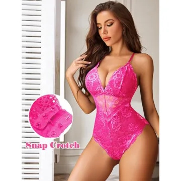 Avidlove Women's Sexy Lace Bodysuit for Valentine's Day