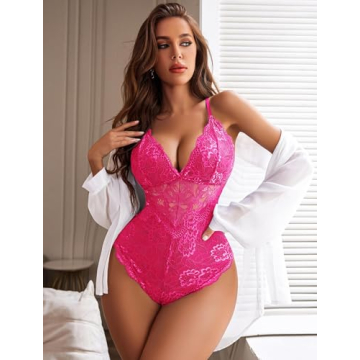 Avidlove Women's Sexy Lace Bodysuit for Valentine's Day