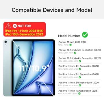 nimin Rotating Case for ipad Pro 11'' (1st/2nd/3rd/4th Gen), ipad Air (4th/5th Gen) Case with Pencil...