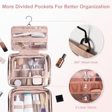 Everfun Travel Toiletry Bag - Stylish & Leakproof Organizer