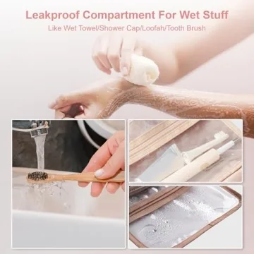 Everfun Travel Toiletry Bag - Stylish & Leakproof Organizer