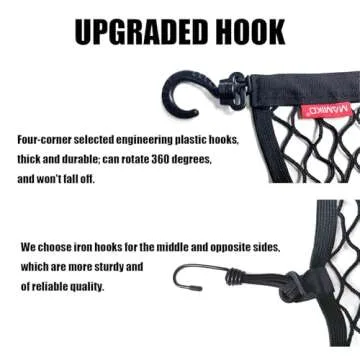 MAMIKO Cargo Net for Utility Folding Wagon, Garden Cart, Folding Trolley Cart, Beach Cart, Made of Heavy-Duty Elastic Nylon net 24"X35.5"