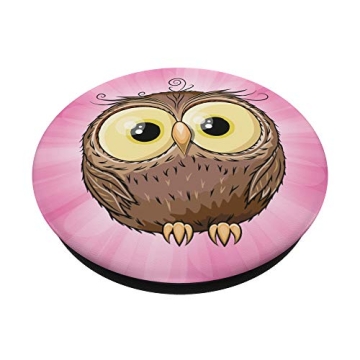 Cute Owl PopGrip for Phone with Swappable Top