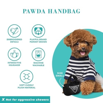 Haute Diggity Dog Pawda Handbag Plush Toy for Dogs