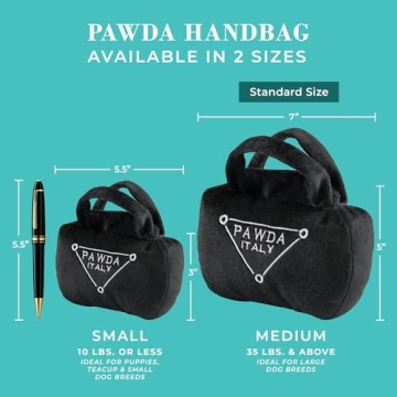 Haute Diggity Dog Pawda Handbag Plush Toy for Dogs