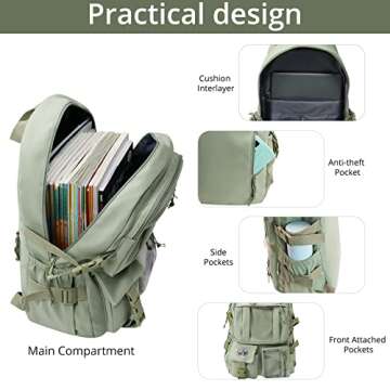 AoMoon Kawaii Backpack Lovely Pastel Rucksack for Teen Girls Aesthetic Student Bookbags with Kawaii ...