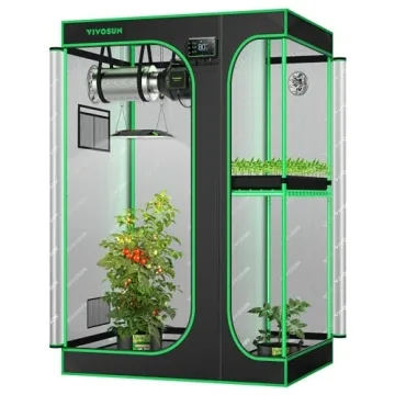 VIVOSUN D325 2-in-1 Grow Tent, 36"x24"x53" with High Reflective Mylar and Multi-Chamber Design for H...