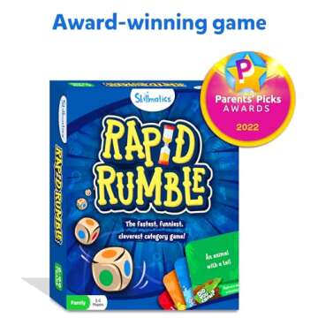 Skillmatics Rapid Rumble - Fast-Paced Board Game for Kids, Teens & Adults, Fun for Family Game Night & Educational Toy, Quick-Thinking Card Game, Gift for Ages 6, 7, 8, 9 & Up