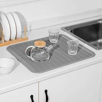 MicoYang Silicone Dish Drying Mat - Versatile & Eco-Friendly