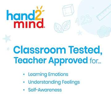 hand2mind See My Feelings Mirror, Play Therapy Toys, Mindfulness for Kids, Emotional Regulation for ...
