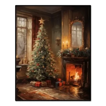 Vintage Christmas Wall Art Print - Santa Decor