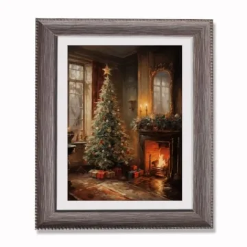 Vintage Christmas Wall Art Print - Santa Decor